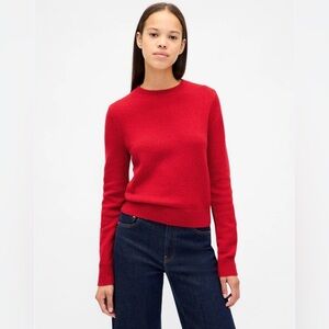 GAP Cash Soft Modern Red Women's Crew Neck Sweater Size Small